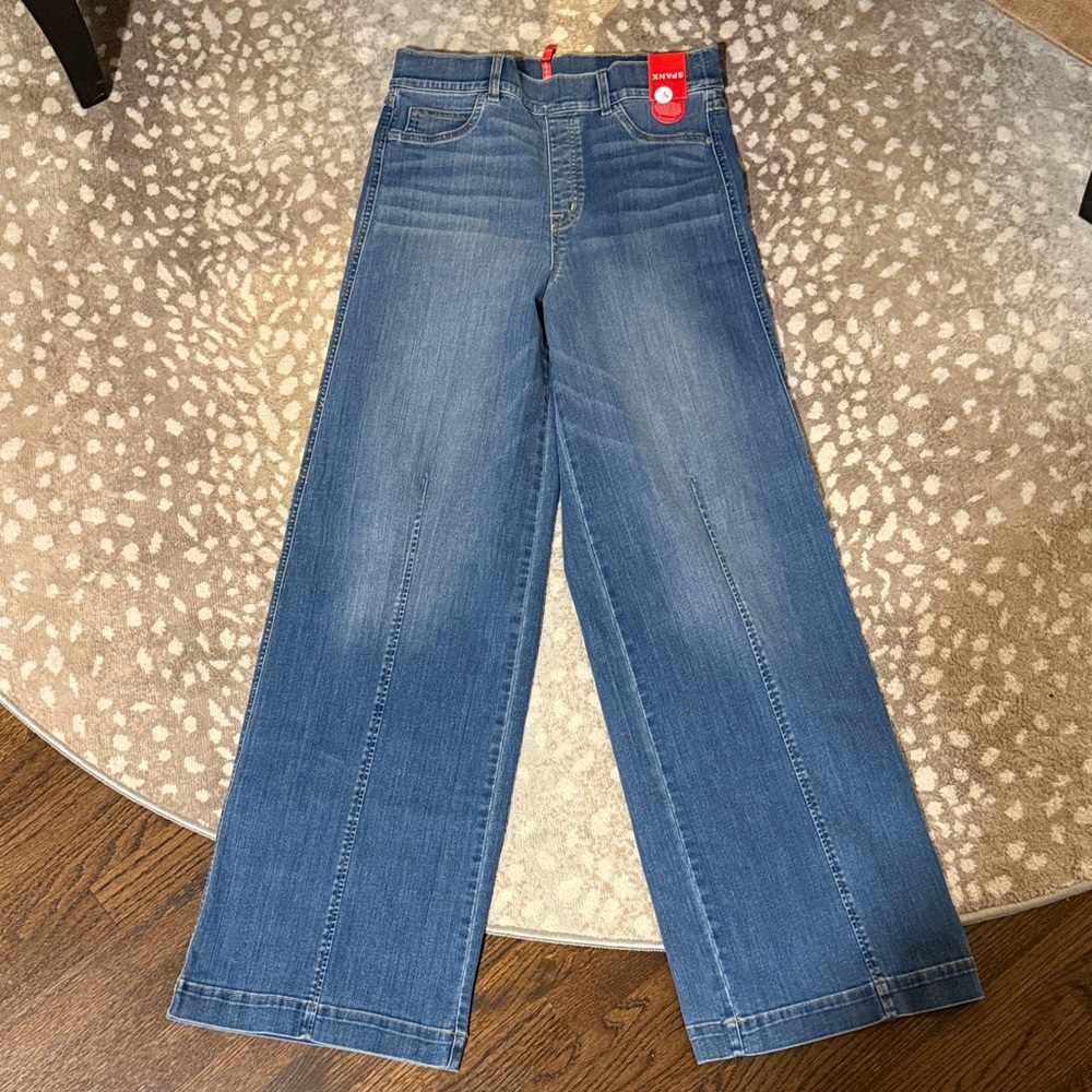 Spanx Tall Wide Leg Jeans Sz L